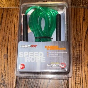 NWT BodyFit Green Speed Rope Size 9 FT. Length